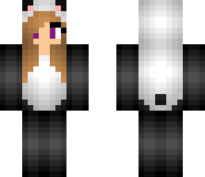 for rainbowdj26  black and white panda girl