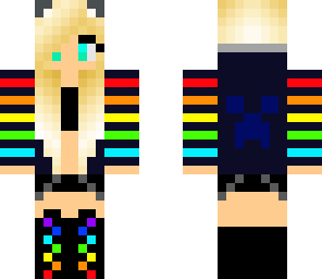 rainbow creeper panda girl