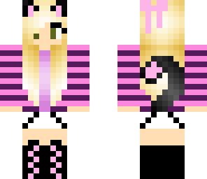 pink and purple cat girl