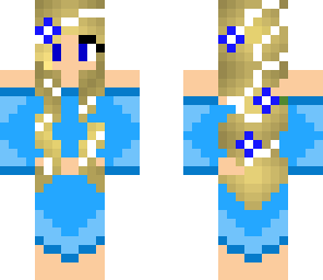 blue flower girl