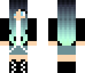 cyan ombre girl