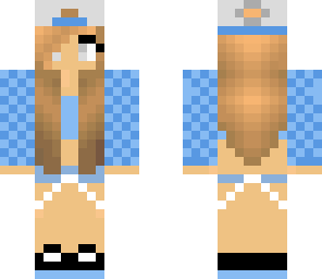 blue checkerd girl