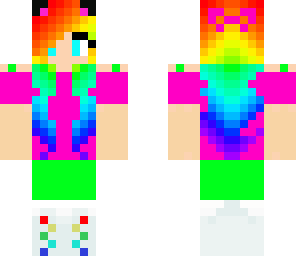rainbow hair girl
