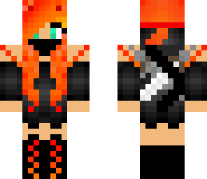 fire ninja cat girl