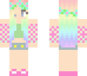 cute rainbow hair girl