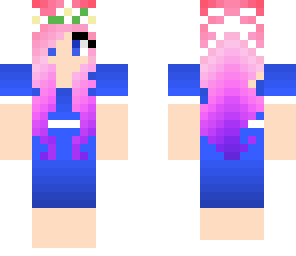ombre girl in blue