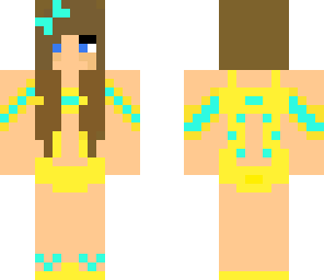 beautiful yellow swim girl