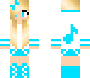 cute blue music hoddie girl