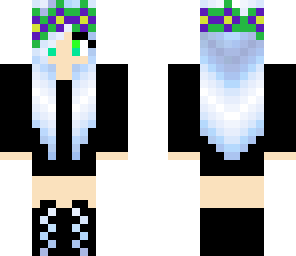 blue hair flower goth