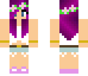 cute girl with purple hair