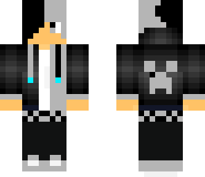 Black And White Hair Guy Minecraft Skin
