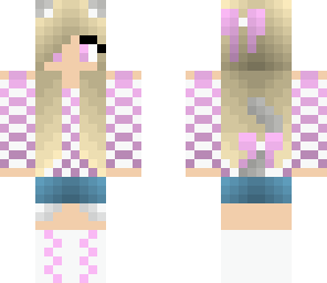 cute pink cat girl