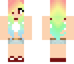 rainbow hair girl