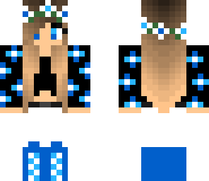 blue flower girl