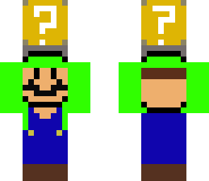 luigi with block