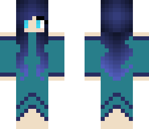 blue dressed girl