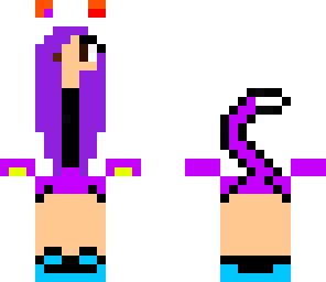 the purple haired girl