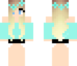blue flower girl