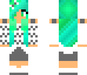 blue green girl