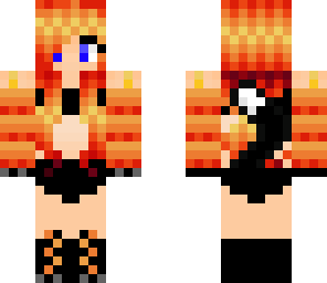 flame cat or kitten girl