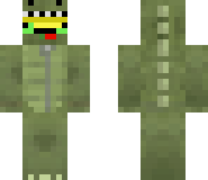 dinosaur rainbow dude green