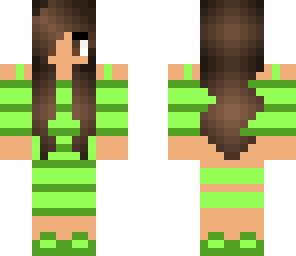 casual green teen girl
