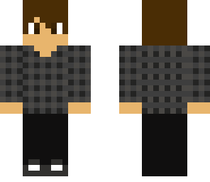 boy with grey plaid shirt