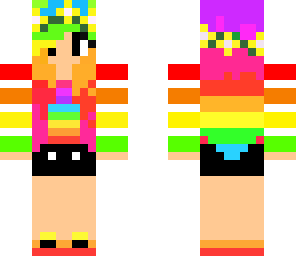 my edited rainbow girl skin