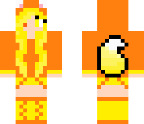 orange and yellow wolf girl