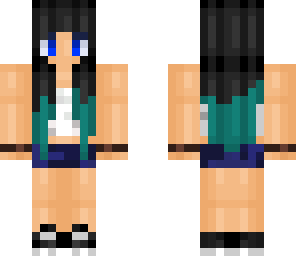 teal ombre hair girl