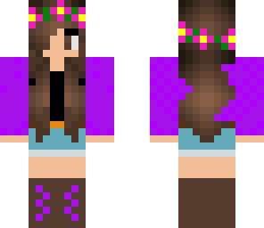 purple skin girl