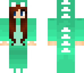 cyan dino girl