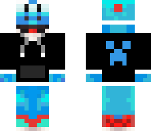 blue yoshi with hooddie
