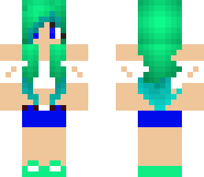green and blue ombre hair