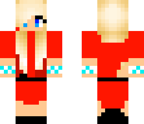 blonde red dress