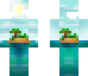 island with clouds