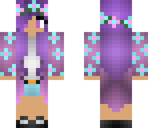 purple flower girl 