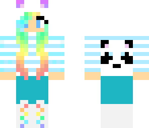 rainbow panda girl