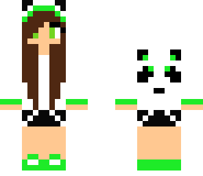 green panda girl