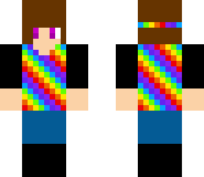 rainbow brunette gamer