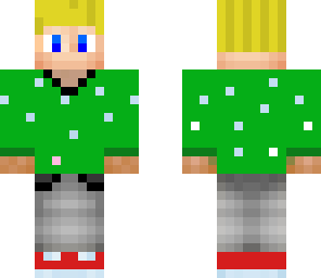 blond boy green 