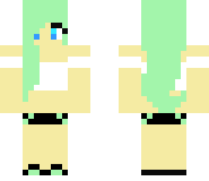 mint green girl