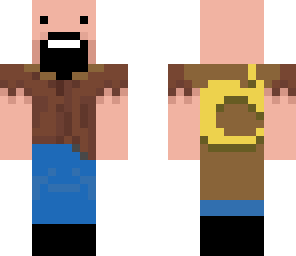 notch in blue trousers
