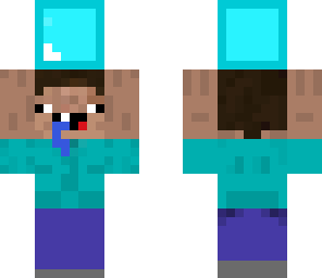 steve holding diamond block
