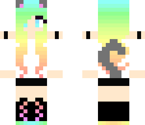 rainbow cat girl