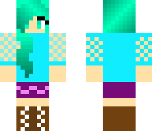 cute minty haired girl