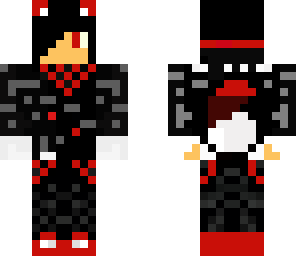 wolf red and black hoodie gamer