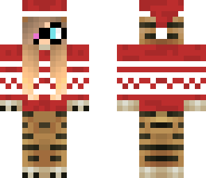 christmas tiger girl onesie