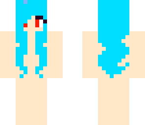 blue hair girl template