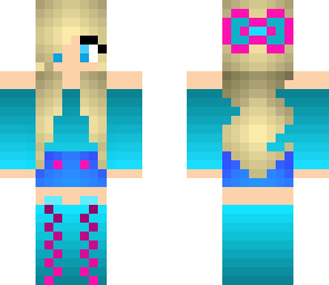 pink blue and purple cute girl